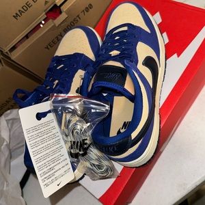 Blue and tan Nike dunks